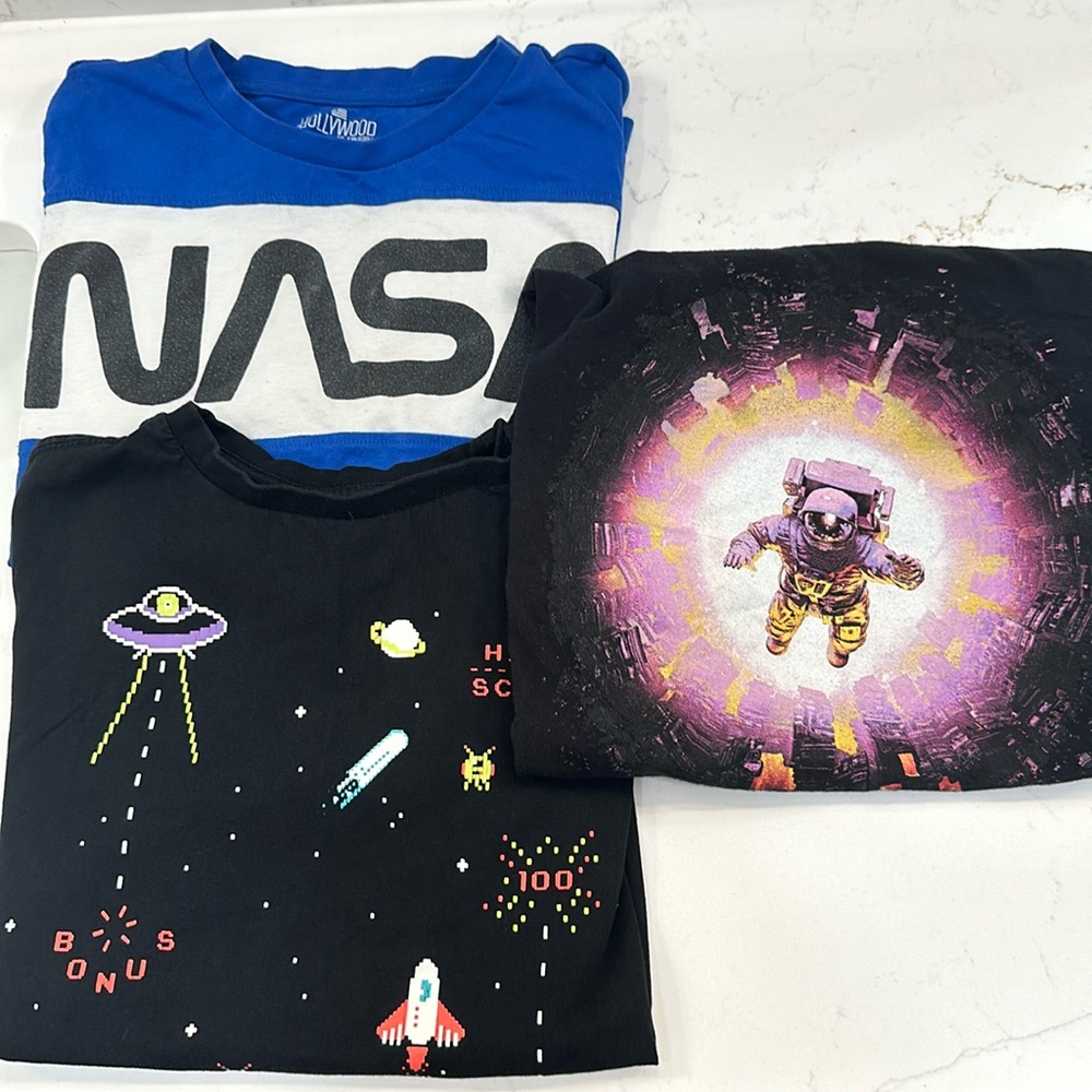 Lot of 3 Space Themed Graphic Tees